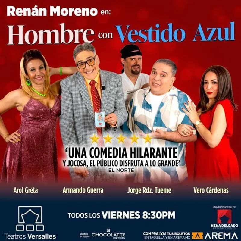 Hombre con Vestido Azul en Teatros Versalles