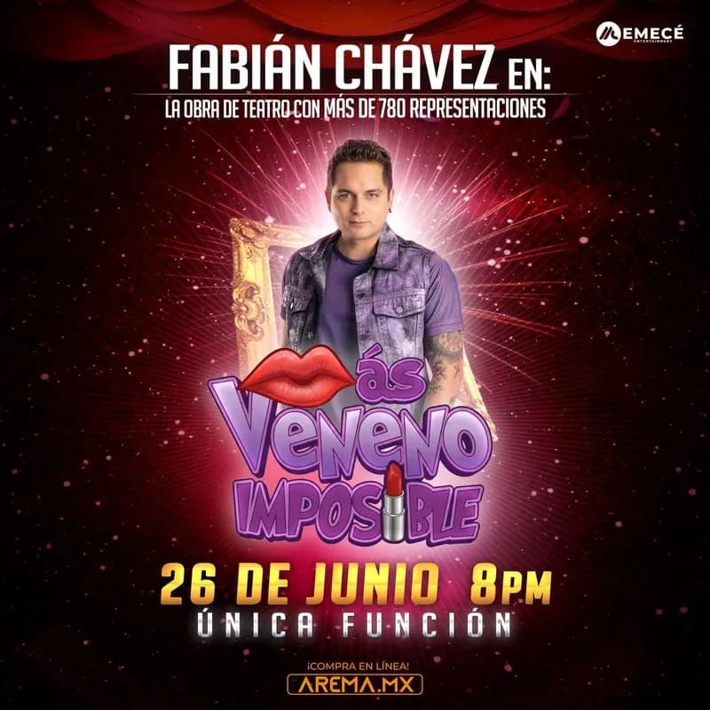 Fondo promocional del evento Fabian Chavez "Mas Veneno Imposible"