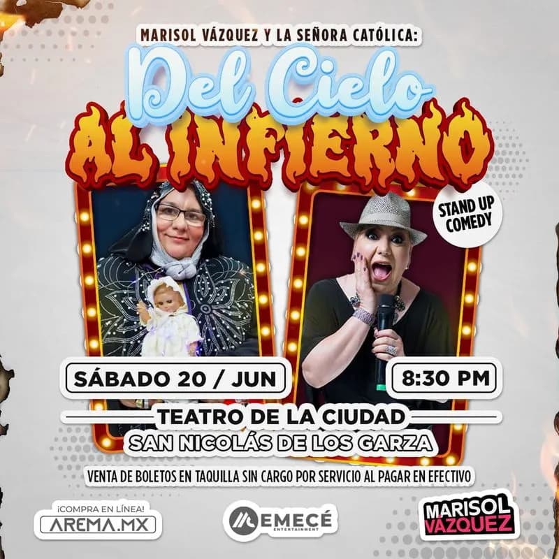 Fondo promocional del evento Del Cielo al Infierno en San Nicolas