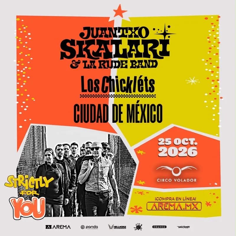 Fondo promocional del evento Juantxo Skalari & The Chicklets en Circo Volador