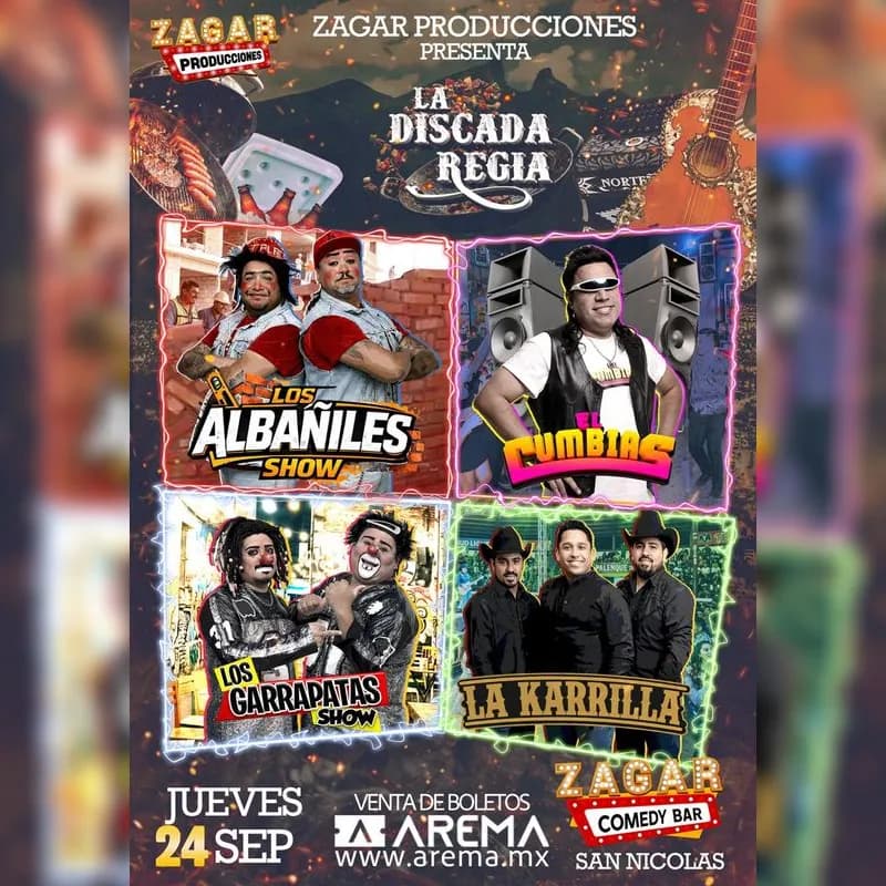 La Discada Regia en Zagar Comedy Bar San Nicolas en San Nicolás de los Garza