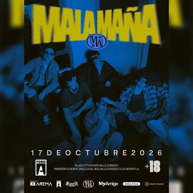 Fondo promocional del evento Mala Maña en Foro A