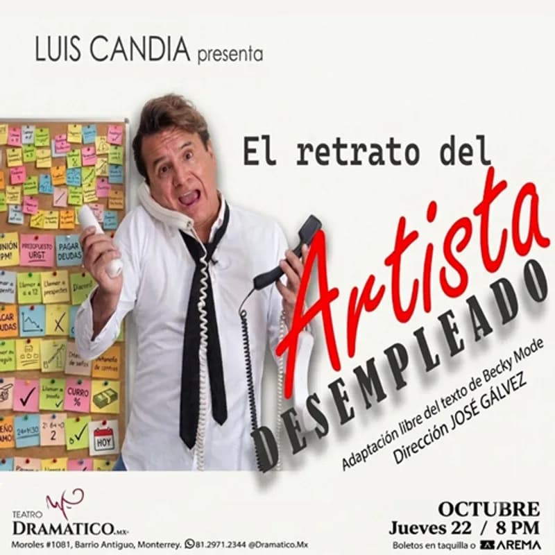 Fondo promocional del evento El retrato del Artista Desempleado