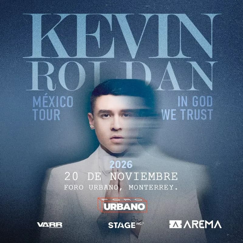 Fondo promocional del evento Kevin Roldan en Monterrey
