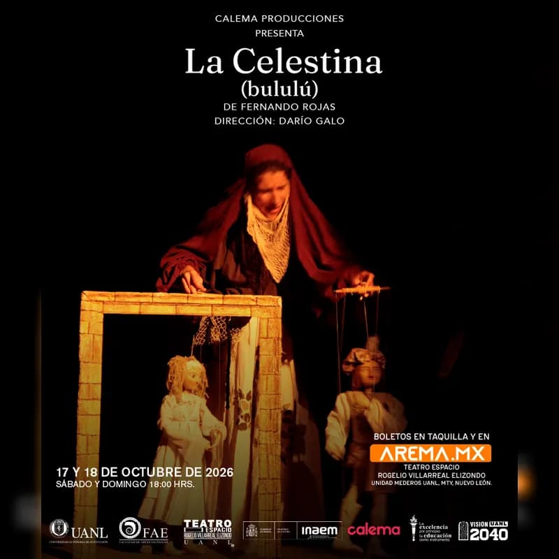 Fondo promocional del evento La Celestina (bululú)