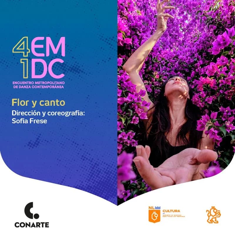 Fondo promocional del evento Flor y Canto