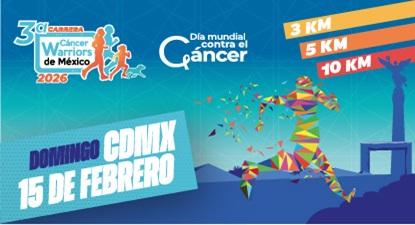 3a Carrera Fundación Cáncer Warriors de México por el Día Mundial contra el Cáncer 2026 CDMX en Paseo de la Reforma, CDMX