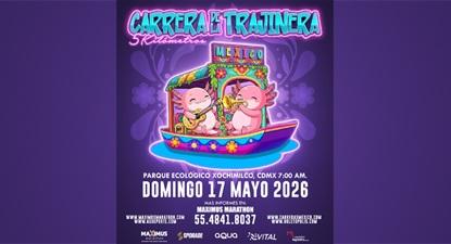Carrera de la Trajinera 2026 en Parque Ecológico Xochimilco, CDMX