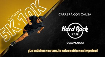 Fondo promocional del evento Carrera Hard Rock Café Guadalajara