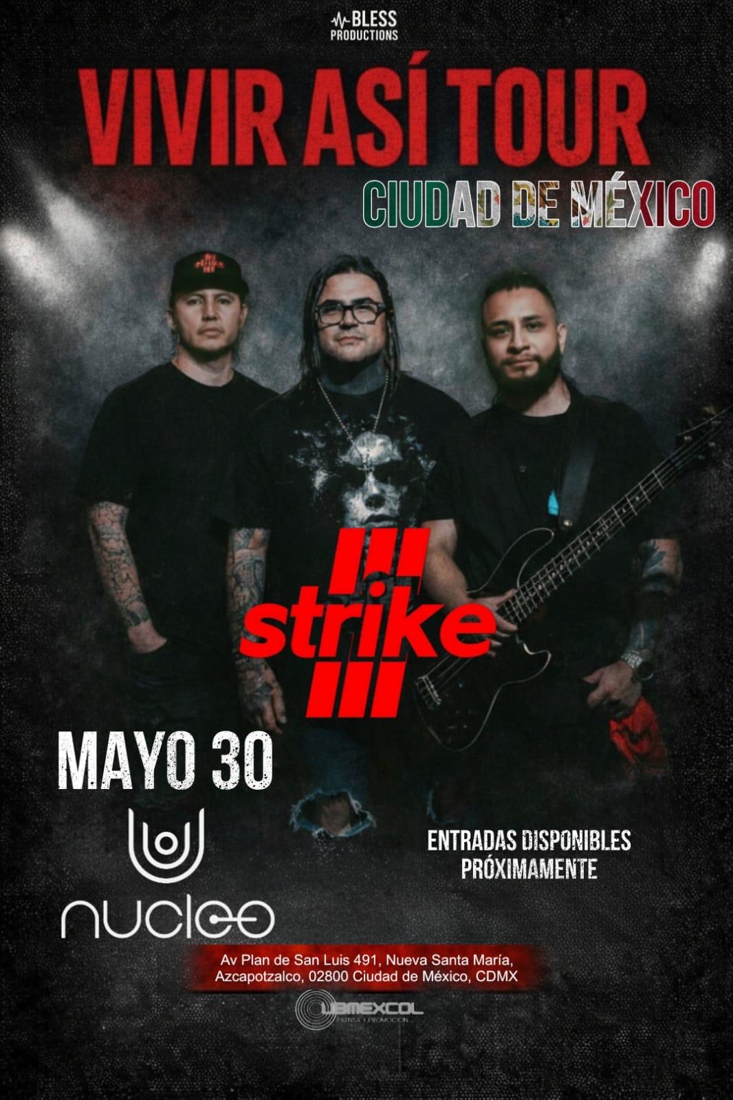 Fondo promocional del evento NÚCLEO // STRIKE 3