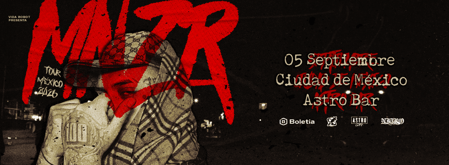 Fondo promocional del evento MNZR EN CIUDAD DE MEXICO 2026