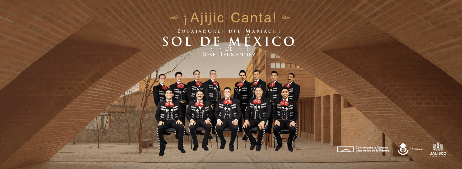Fondo promocional del evento Embajadores del Mariachi SOL DE MÉXICO de José Hernández