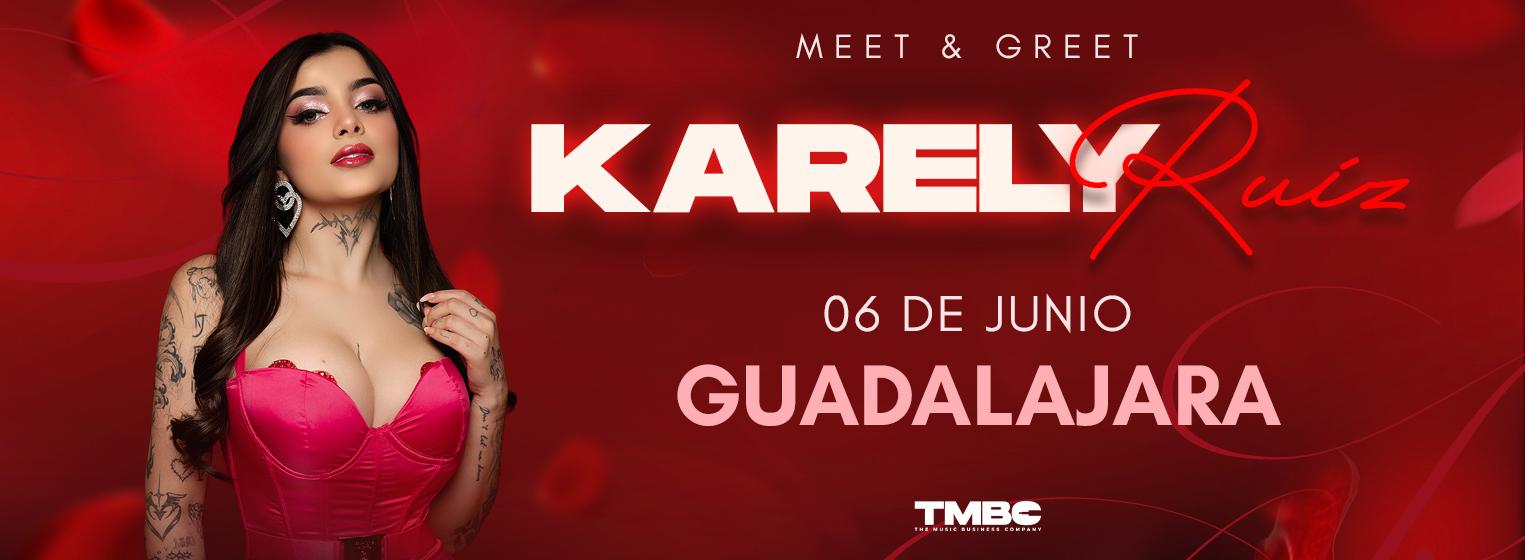 Fondo promocional del evento Karely Ruiz Meet & Greet en Guadalajara