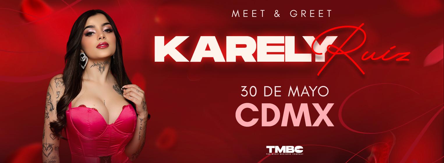 Fondo promocional del evento Karely Ruiz Meet & Greet en CDMX