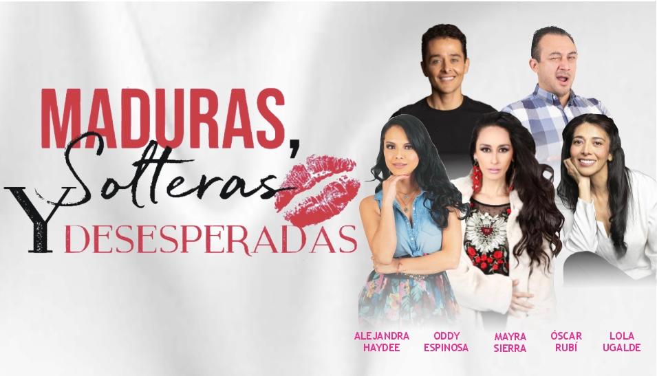 Fondo promocional del evento Maduras Solteras y Desesperadas