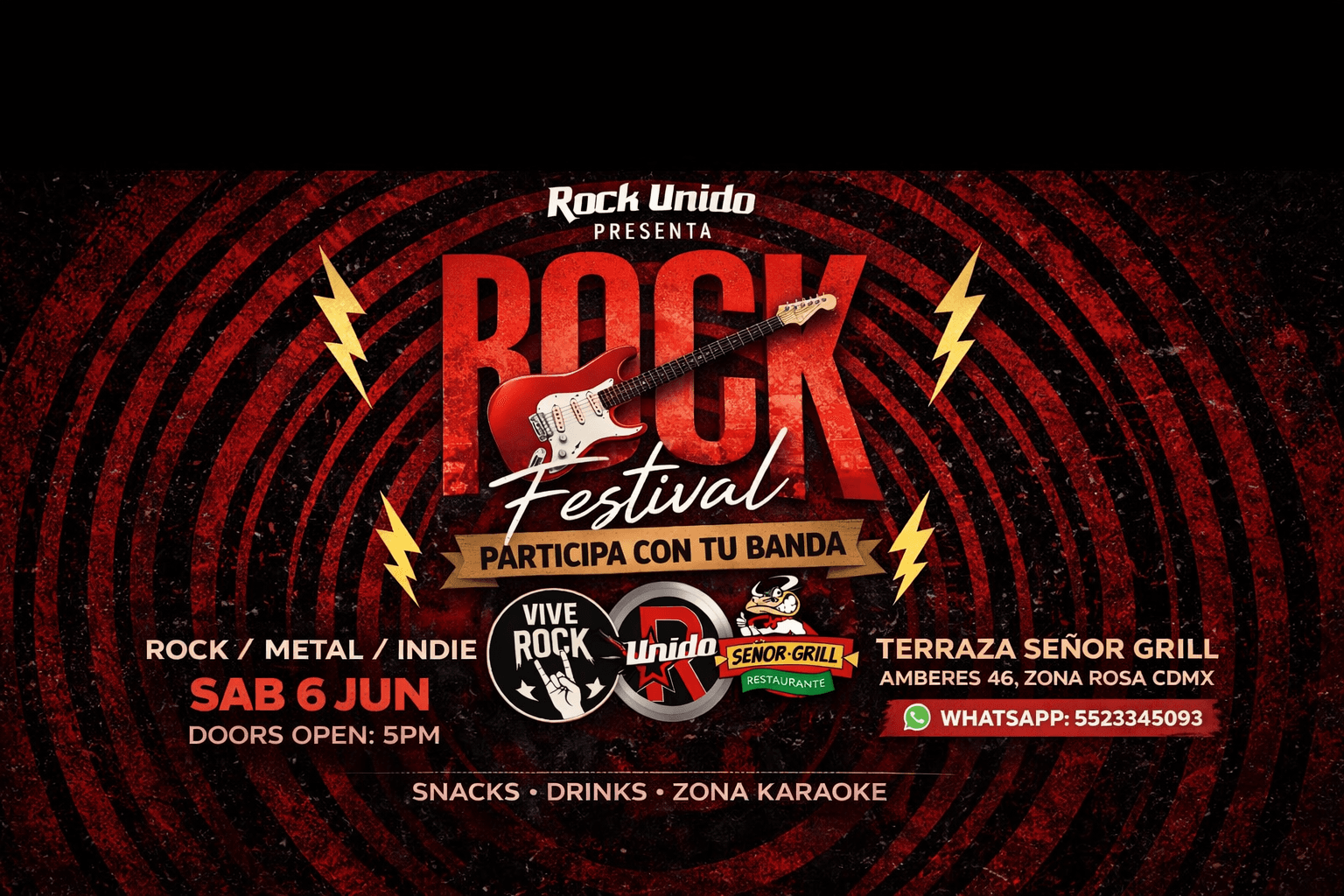 Festival Rock CDMX Terraza señor grill  en Ciudad de México