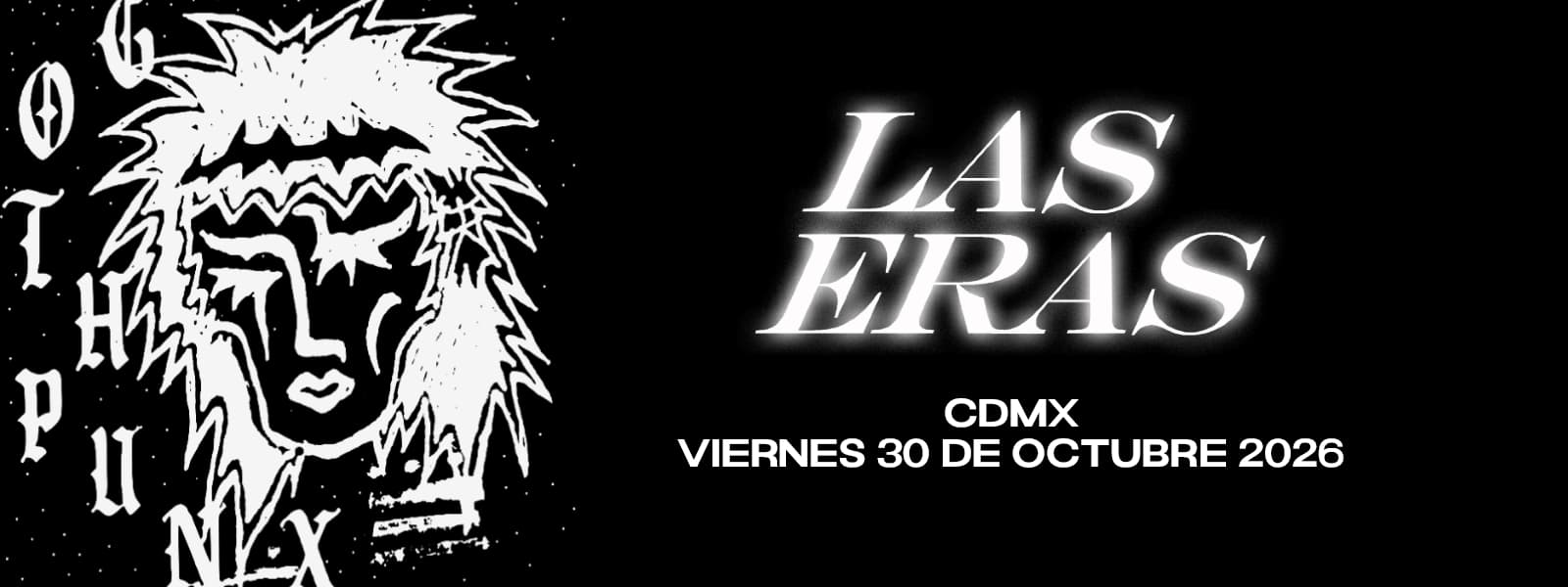 Fondo promocional del evento Las Eras Gothpunx 2026