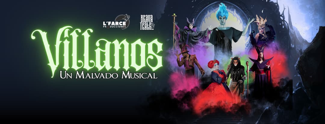 Fondo promocional del evento Villanos. Un malvado musical | 25 oct 2026, 11:00 am