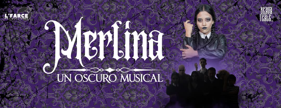 Promotional background for the event Merlina. Un Oscuro Musical | 18 oct 2026, 01:30 pm