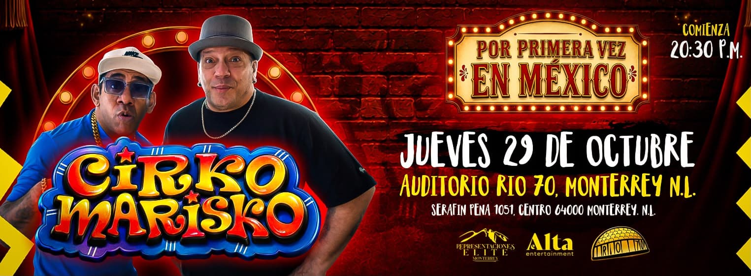 Fondo promocional del evento CIRKO MARISKO - Monterrey 2026
