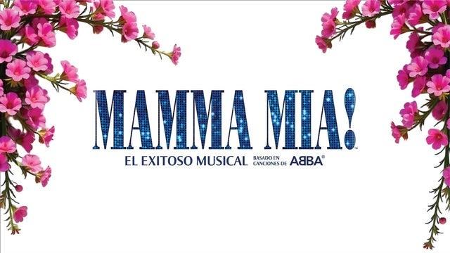 Fondo promocional del evento Mamma Mia! El Musical
