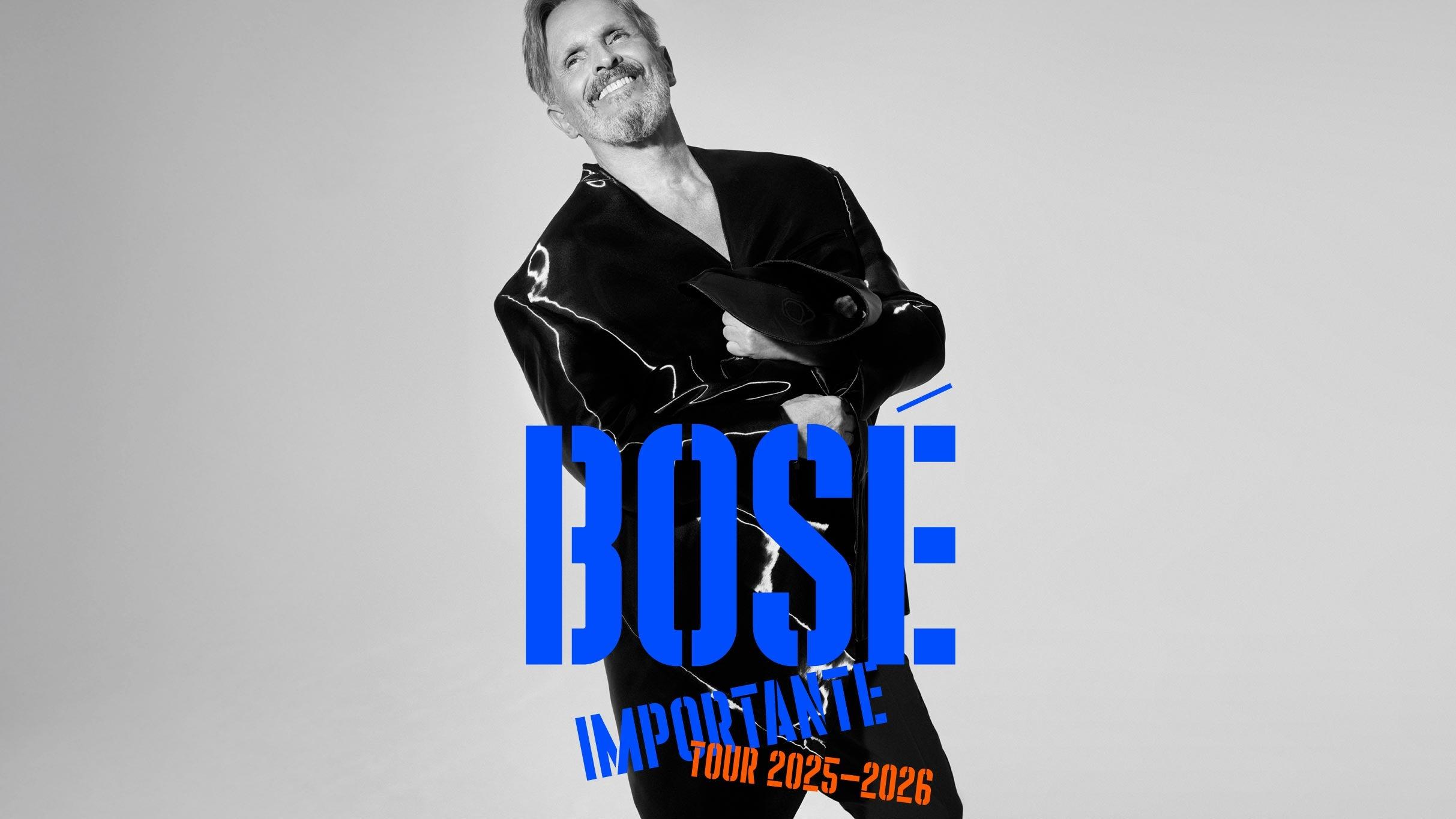 Fondo promocional del evento Bosé