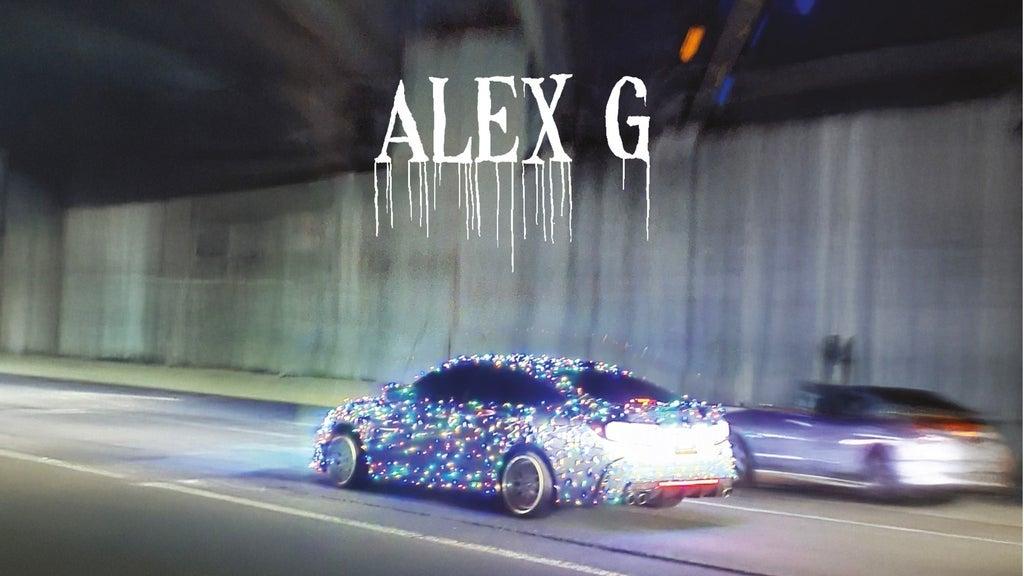 Fondo promocional del evento Alex G