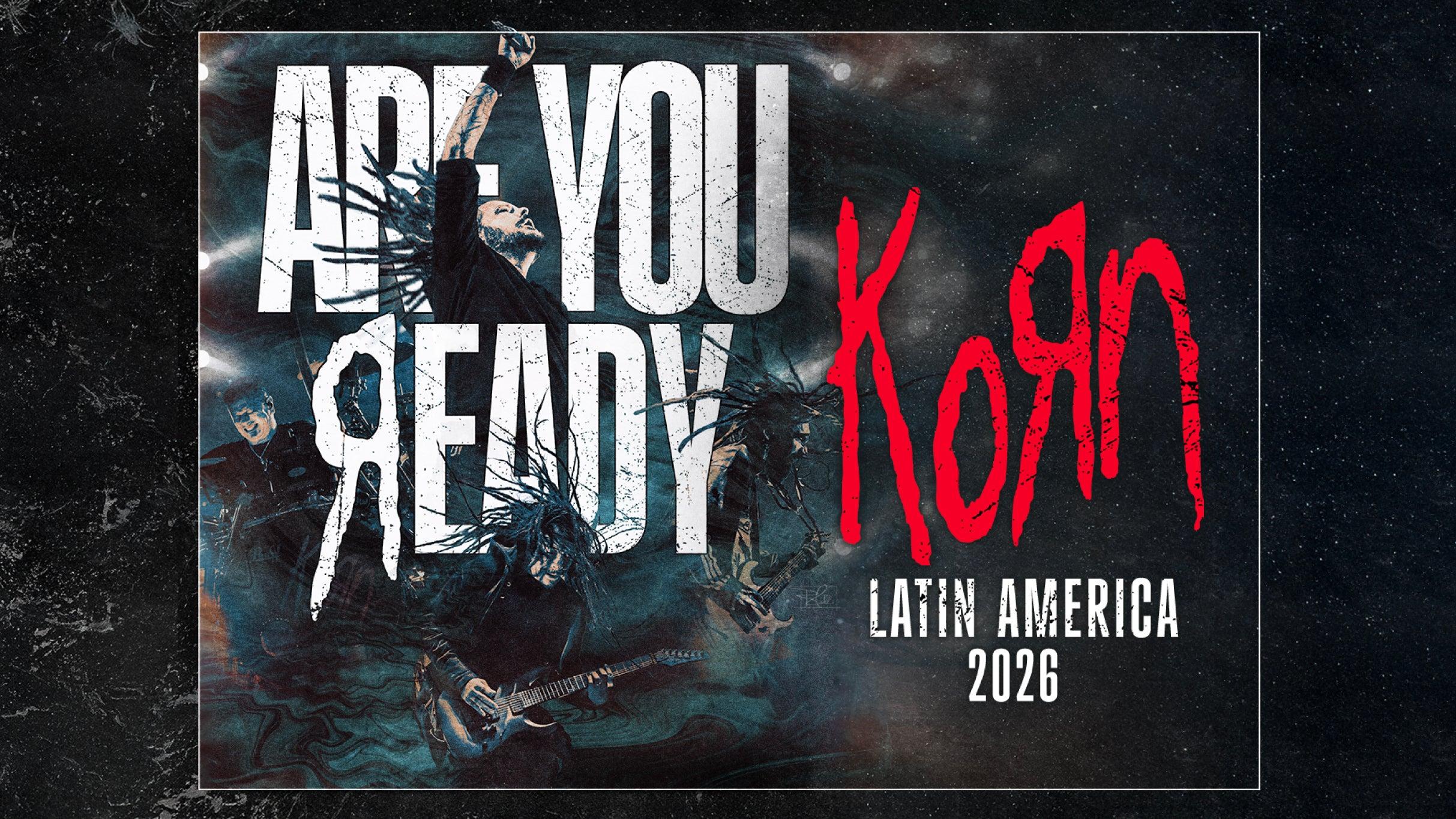 Fondo promocional del evento Korn