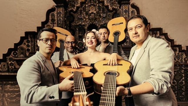 Fondo promocional del evento "Cuarteto Orishas"