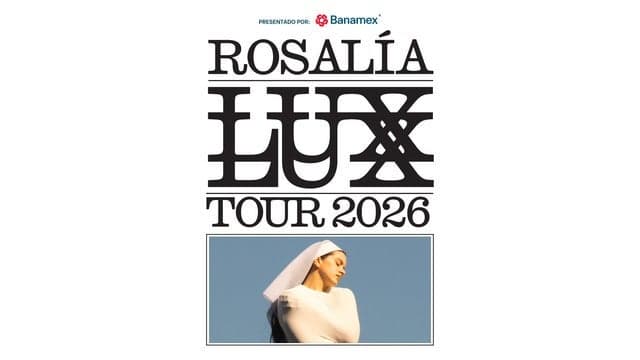 Fondo promocional del evento ROSALÍA: LUX TOUR 2026