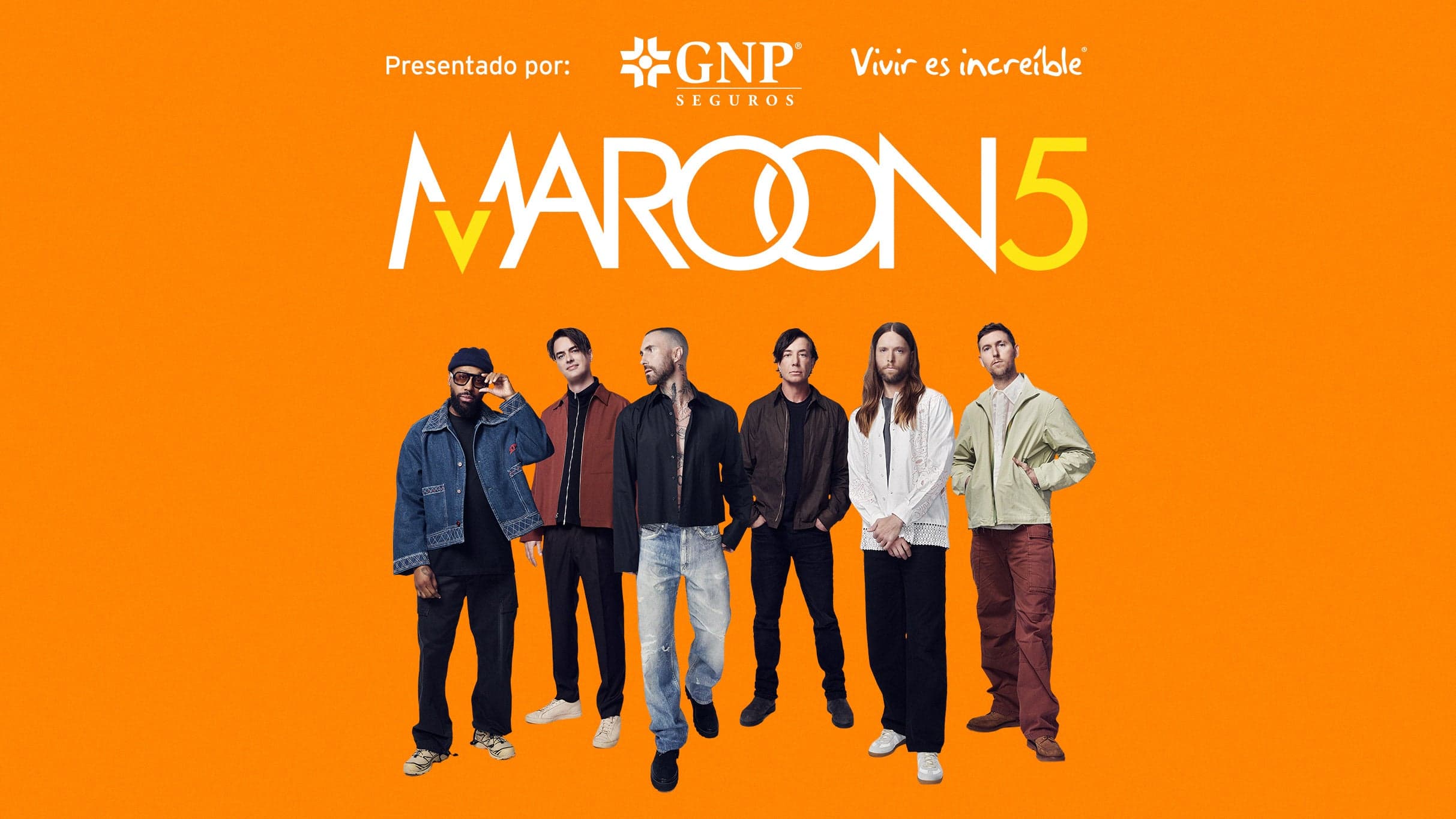 Fondo promocional del evento Maroon 5