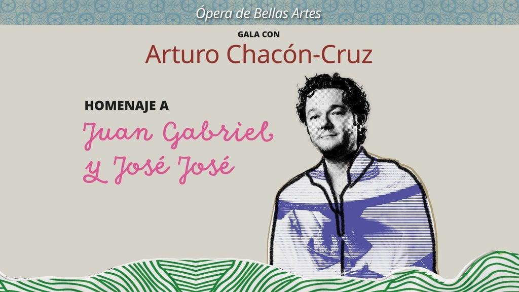 Fondo promocional del evento Gala Arturo Chacón - Cruz Homenaje a Juan Gabriel y José José