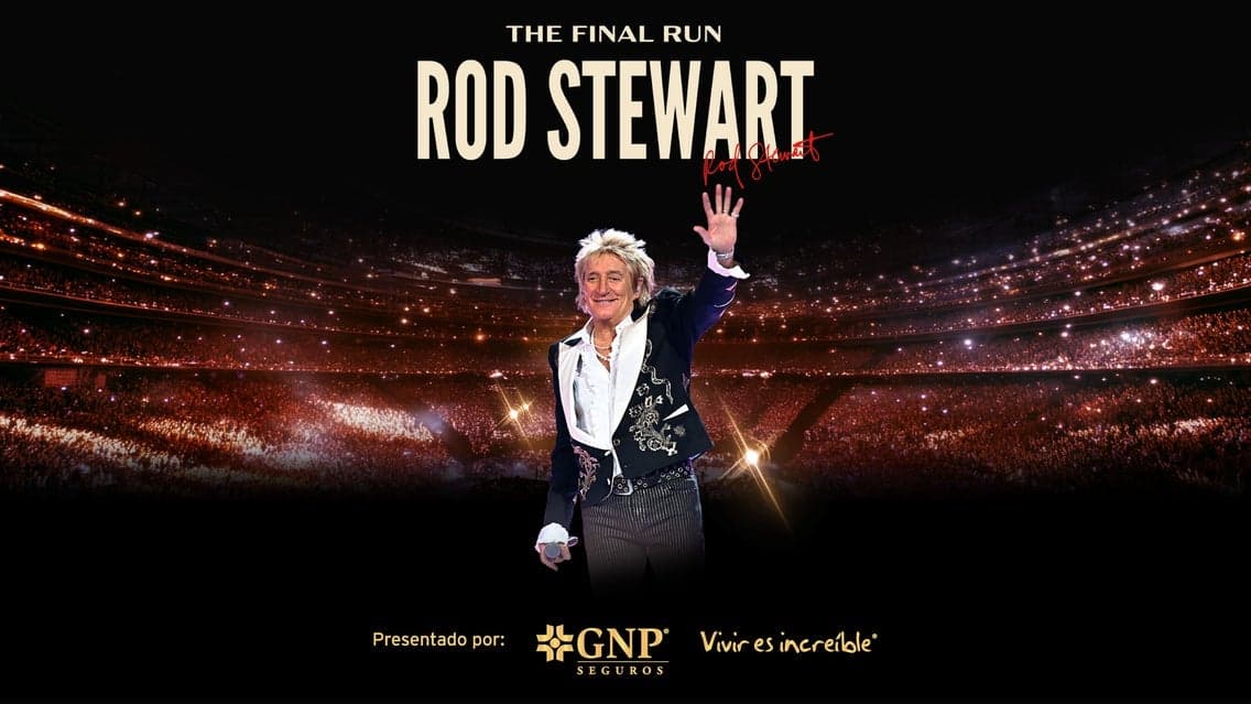 Fondo promocional del evento Rod Stewart