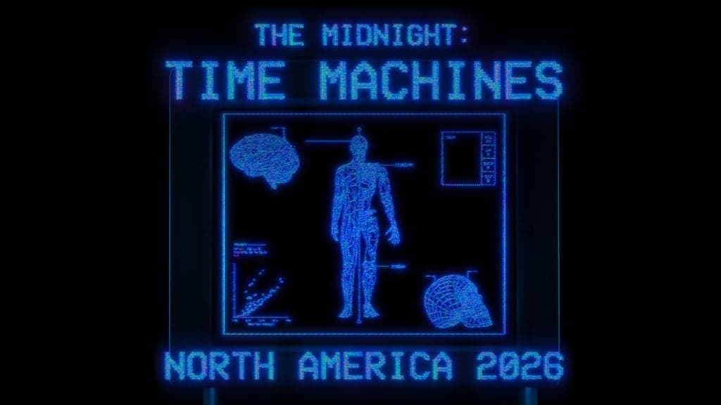 Promotional background for the event The Midnight: Time Machines