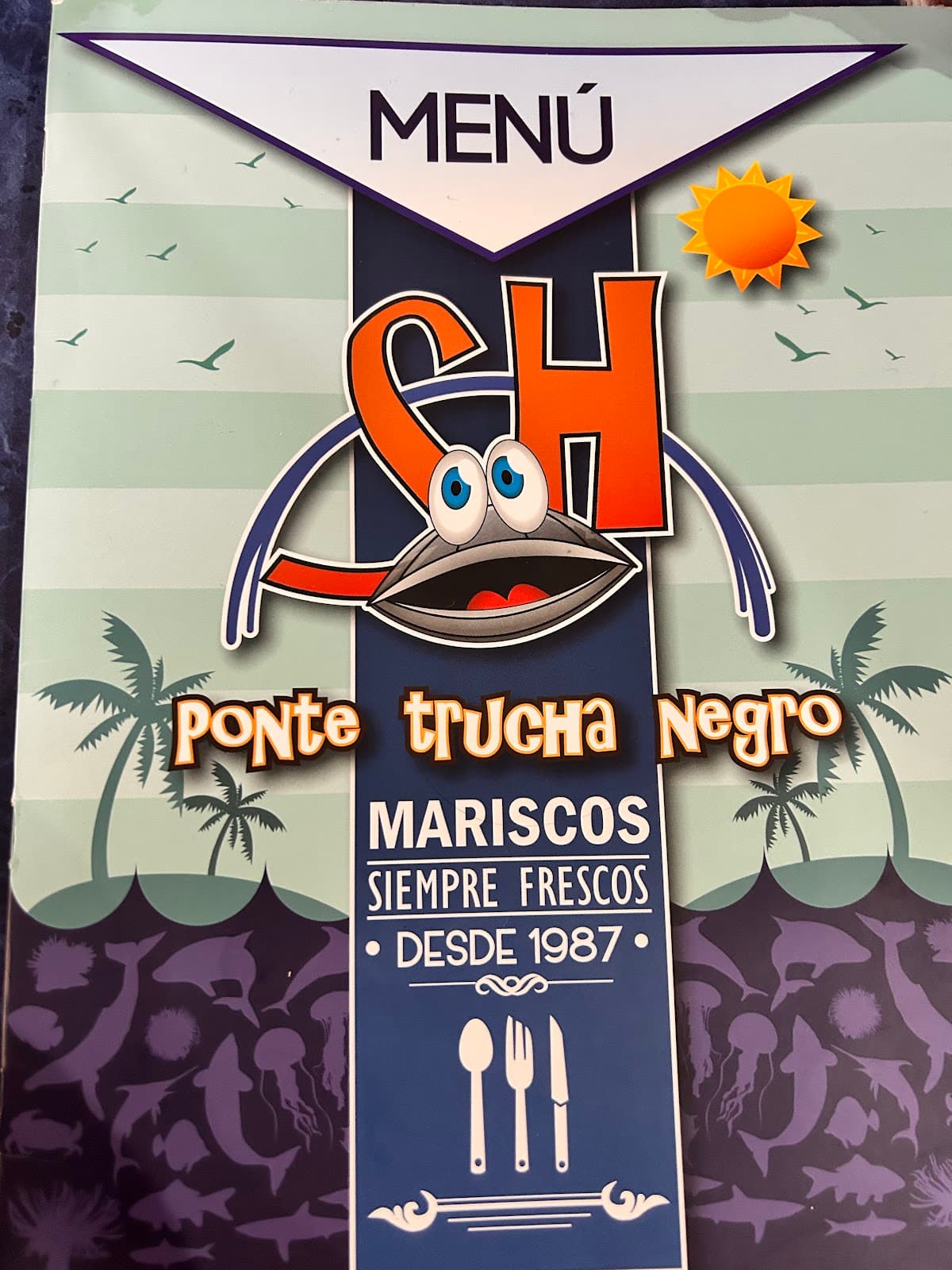 Mariscos Ponte Trucha Negro miniatura 9