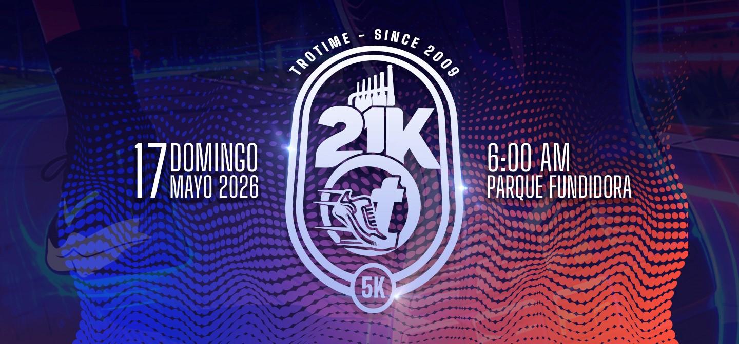 Fondo promocional del evento 21K Trotime 2026
