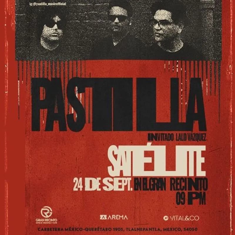 Fondo promocional del evento Pastilla en Satélite