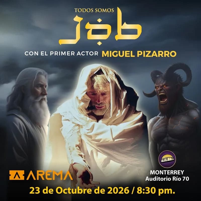 Fondo promocional del evento Todos Somos Job en Monterrey