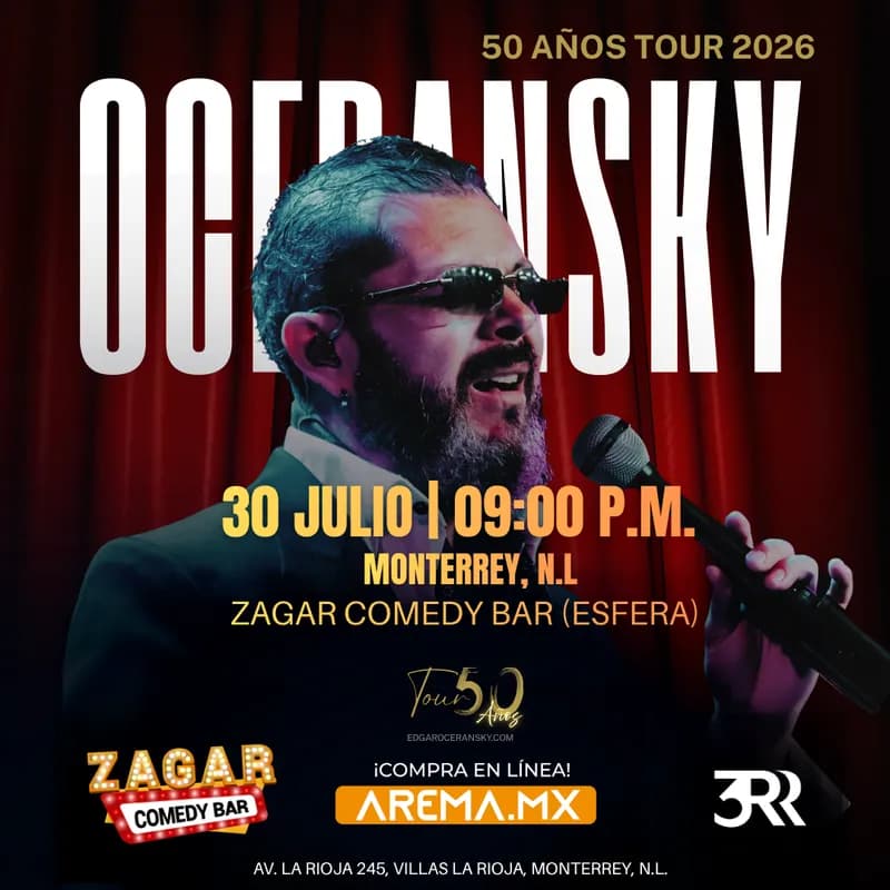 Fondo promocional del evento Oceransky en Zagar Comedy Bar Esfera