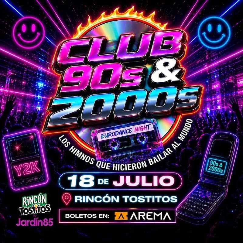 Fondo promocional del evento Club 90s & 2000s