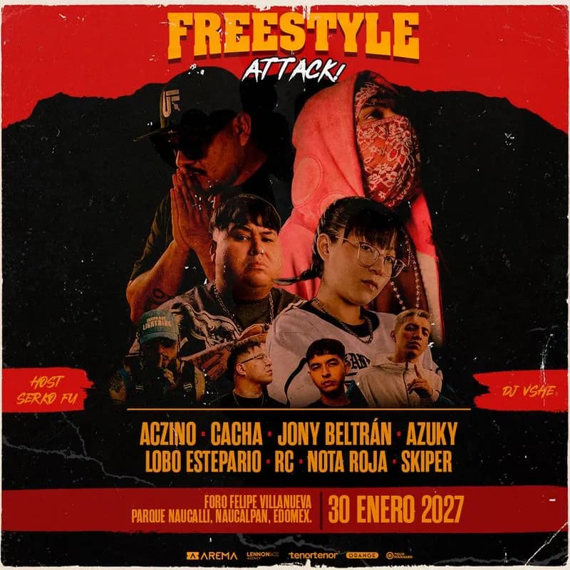 Fondo promocional del evento Freestyle Attack en Parque Naucalli