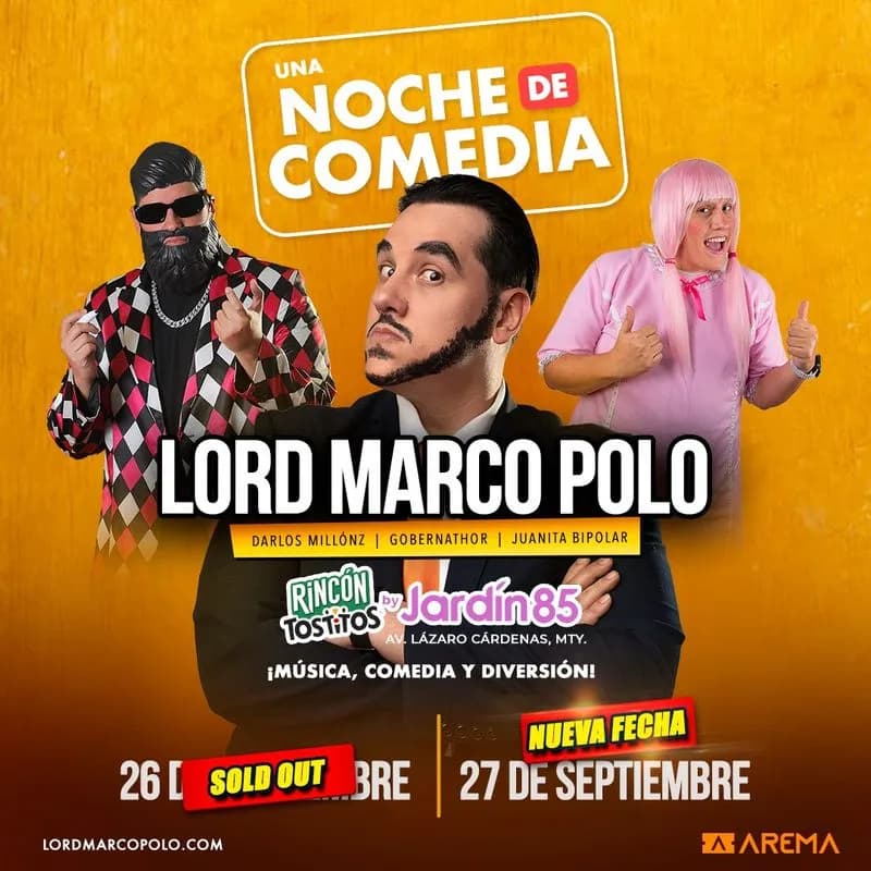 Fondo promocional del evento Lord Marco Polo en Monterrey