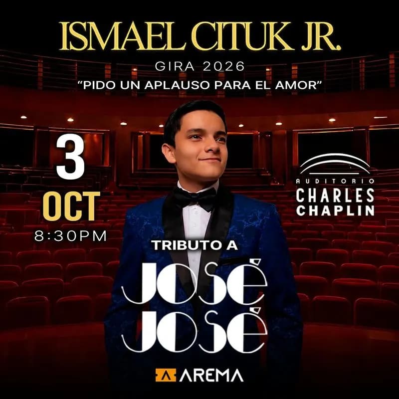 Fondo promocional del evento Tributo a José José / Ismael Cituk Jr. en Guadalajara