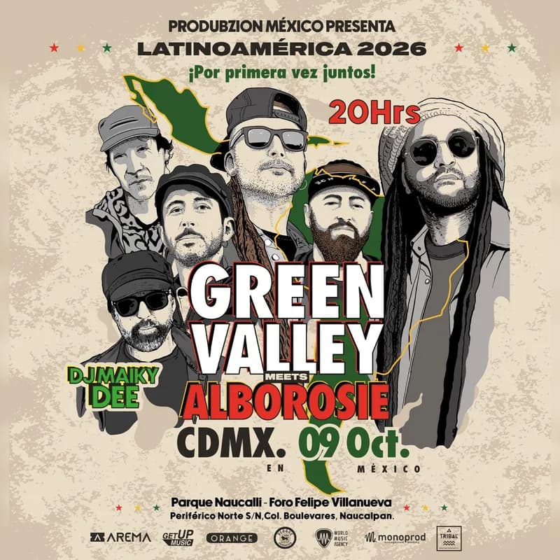 Green Valley & Alborosie en Parque Naucalli in Naucalpan de Juárez – Weekly Agenda