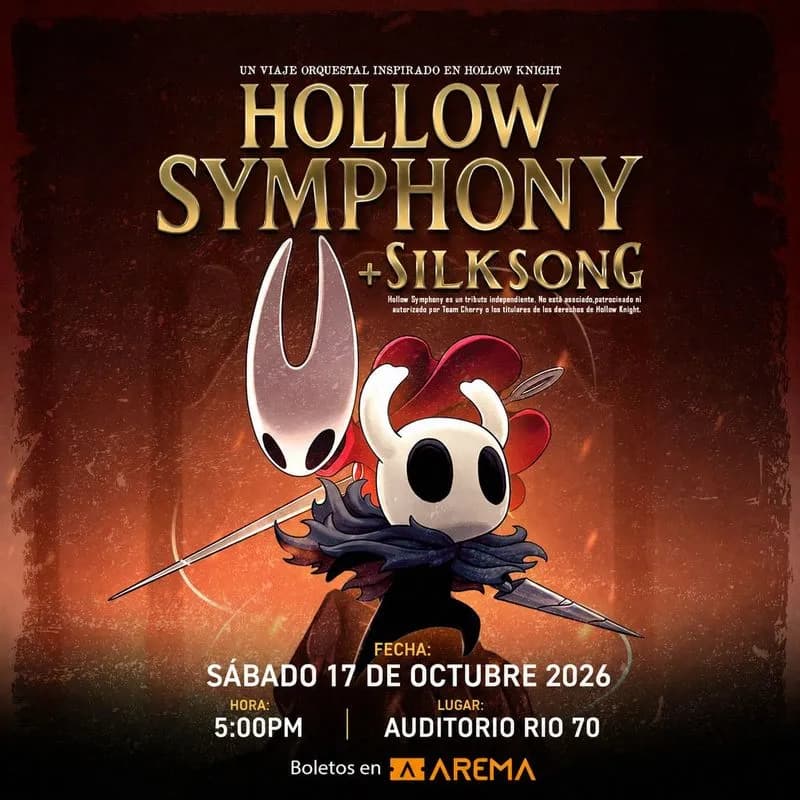 Fondo promocional del evento Hollow Symphony + Silksong en Monterrey