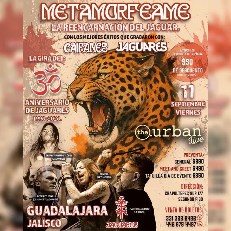 Metamorfeame "la reencarnacion del jaguar" en Guadalajara en Guadalajara – Agenda semanal