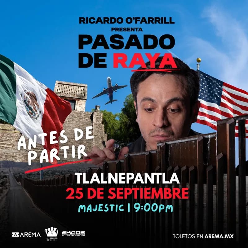 Fondo promocional del evento Ricardo O Farril en Tlalnepantla