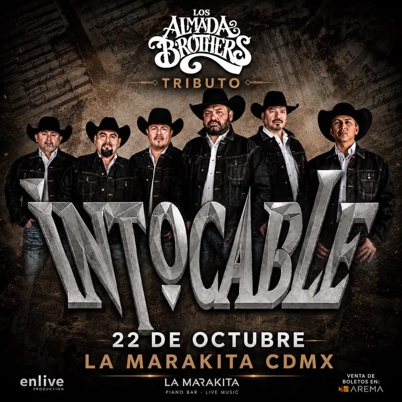 Fondo promocional del evento Tributo a Intocable en La Marakita