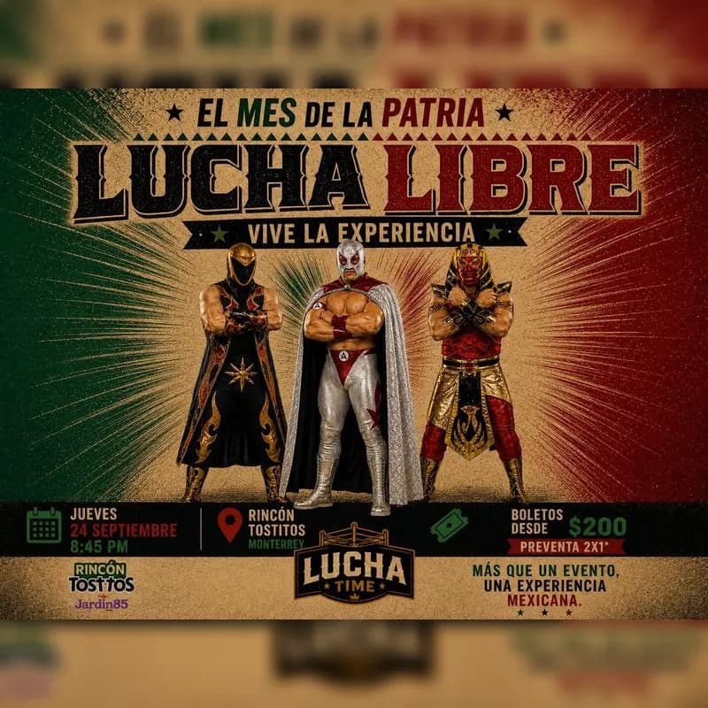 Lucha libre - Mes de la patria en Monterrey en Monterrey