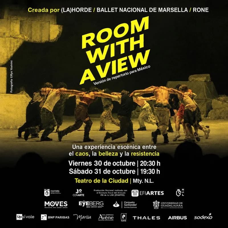 Fondo promocional del evento Room with a view